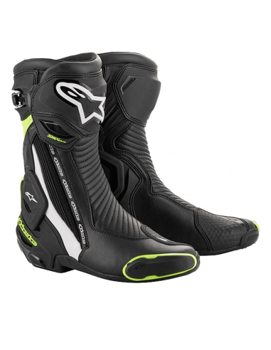 BOTAS ALPINESTARS SMX PLUS V2 NEGRO / BLANCO / AMARILLO FLUO