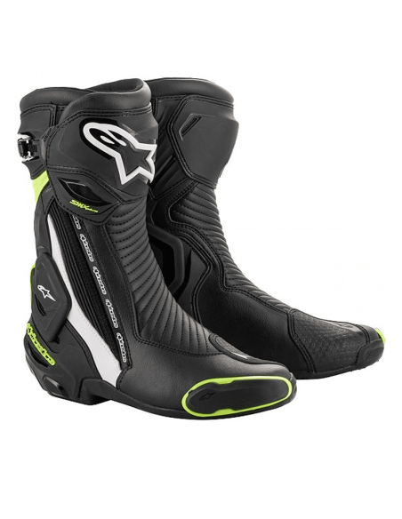 STIEFEL ALPINESTARS SMX PLUS V2 SCHWARZ / WEISS / NEONGELB