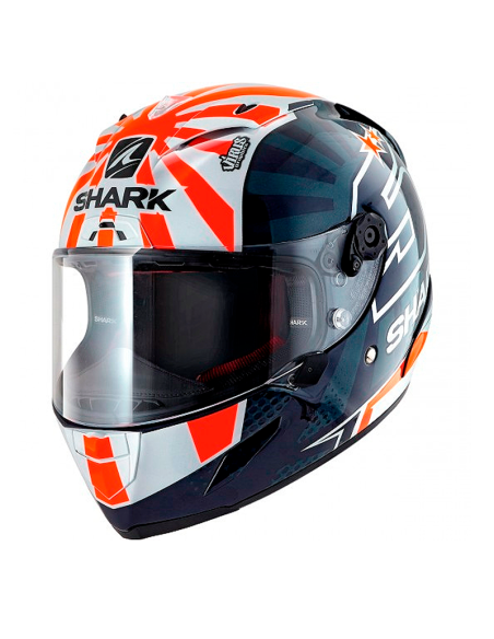 CASCO SHARK RACE-R PRO REPLICA ZARCO 2019 AZUL / BLANCO / NARANJA