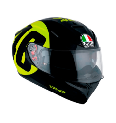 CASCO AGV K-3 SV PINLOCK ROSSI BOLLO 46 NEGRO / AMARILLO