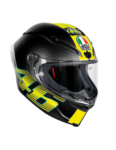 CASCO AGV CORSA R ROSSI V46 MATE NEGRO