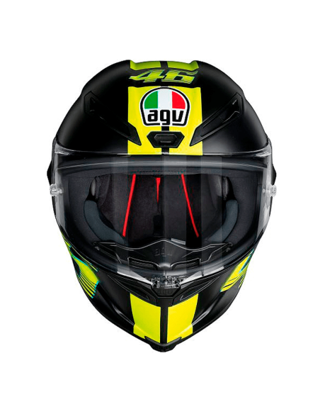 CASCO AGV CORSA R ROSSI V46 MATE NEGRO