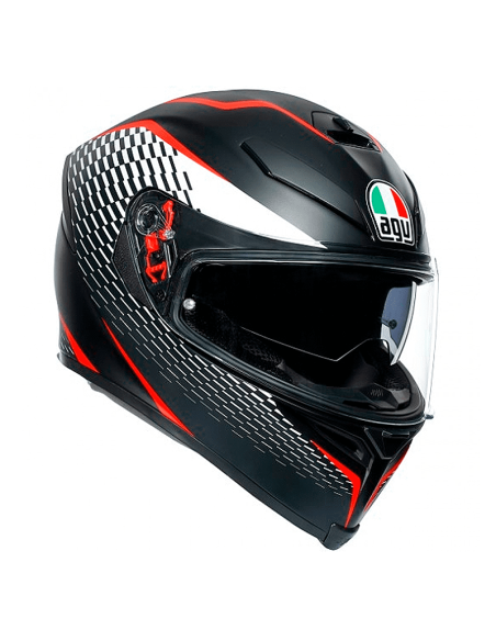 CASCO AGV K-5 S PINLOCK MAXVISION THUNDER MATE NEGRO / BLANCO / ROJO