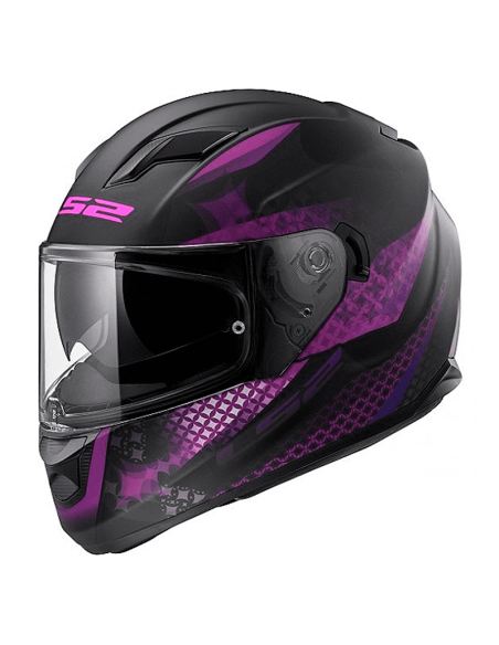 KOPFHÖRER LS2 FF320 STREAM EVO LUX MATT SCHWARZ / ROSA
