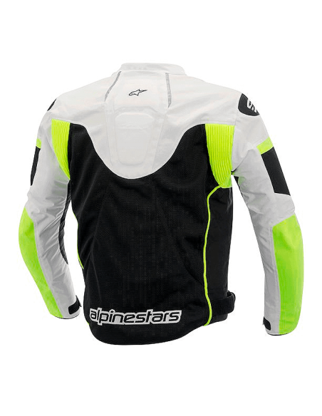 CHAQUETA ALPINESTARS T-GP PLUS R AIR NEGRO / BLANCO / AMARILLO FLUOR