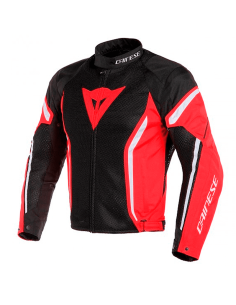 CHAQUETA DAINESE AIR CRONO 2 TEX NEGRO / ROJO / BLANCO