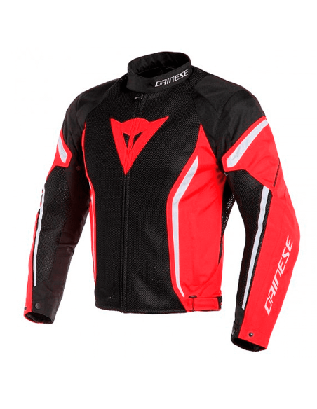 CHAQUETA DAINESE AIR CRONO 2 TEX NEGRO / ROJO / BLANCO
