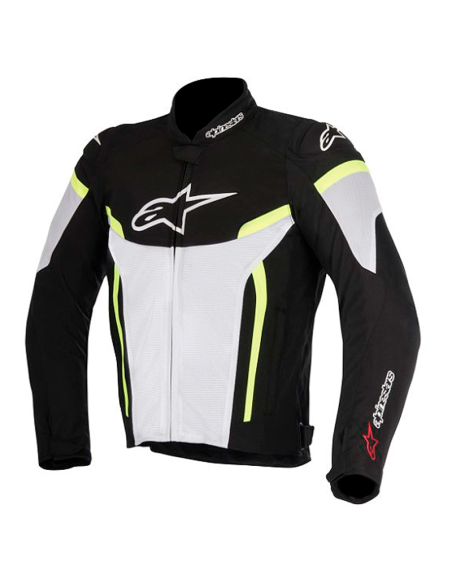 CHAQUETA ALPINESTARS T-GP PLUS R V2 AIR NEGRO / BLANCO / AMARILLO FLUO