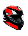 HELM AGV K6 HYPHEN SCHWARZ / ROT / WEISS