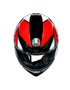 HELM AGV K6 HYPHEN SCHWARZ / ROT / WEISS 2