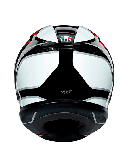 CASCO AGV K6 HYPHEN NEGRO / ROJO / BLANCO