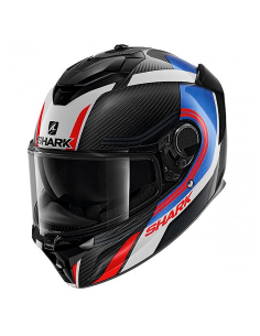 CASCO SHARK SPARTAN GT CARBON TRACKER CARBONO / AZUL / ROJO