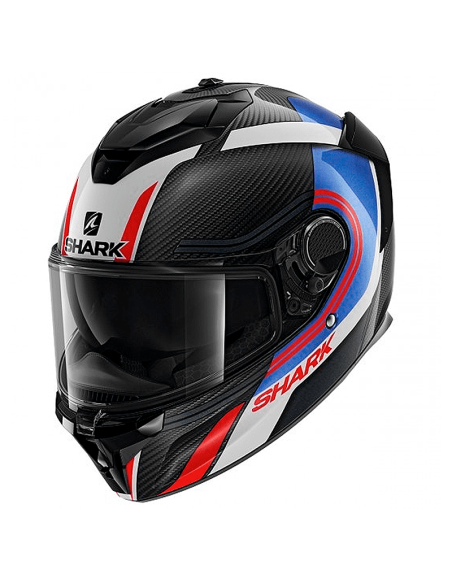 CASCO SHARK SPARTAN GT CARBON TRACKER CARBONO / AZUL / ROJO