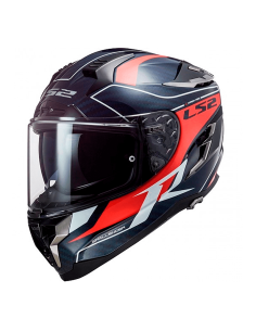 HELM LS2 FF327 HERAUSFORDERUNG CARBON-GITTER BLAU / ROT