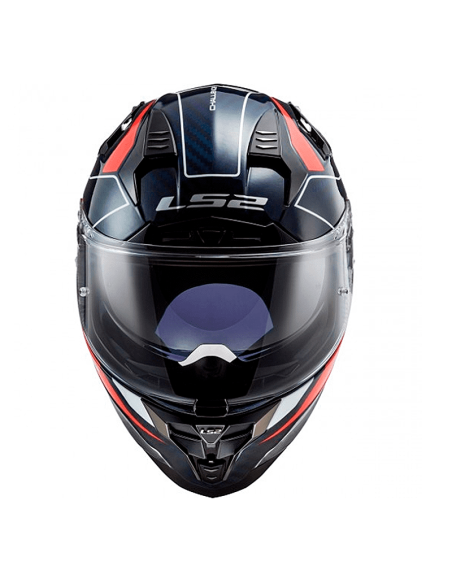 HELM LS2 FF327 HERAUSFORDERUNG CARBON-GITTER BLAU / ROT