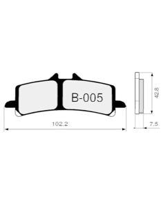Bremsbeläge ZCOO B005 EXC (ENDURANCE) Für BREMBO M40, M50, GP4-MS, GP4-RS, GP4-RX SÄTTEL