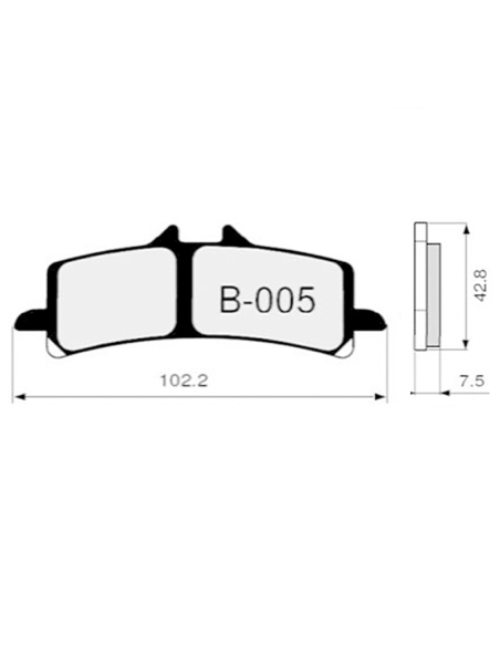 Bremsbeläge ZCOO B005 EXC (ENDURANCE) Für BREMBO M40, M50, GP4-MS, GP4-RS, GP4-RX SÄTTEL