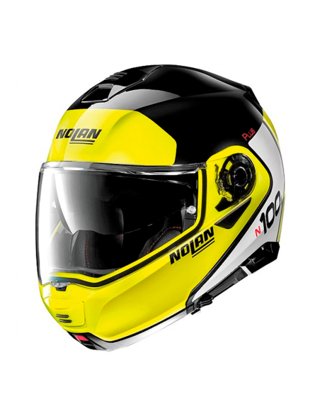 CASCO NOLAN N100-5 PLUS DISTINTIVO N-COM NEGRO / AMARILLO 28