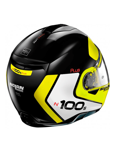 CASCO NOLAN N100-5 PLUS DISTINTIVO N-COM NEGRO / AMARILLO 28