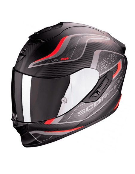 HELM SCORPION EXO-1400 LUFT ATTUNE MATT SCHWARZ / ROT