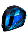 CASCO SCORPION EXO-1400 AIR SYLEX MATE NEGRO / AZUL