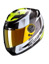 CASCO SCORPION EXO-490 TOUR FLUO BLANCO / AMARILLO
