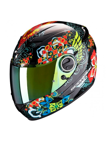 CASCO SCORPION EXO-490 DIVINA NEGRO / ROJO / AZUL