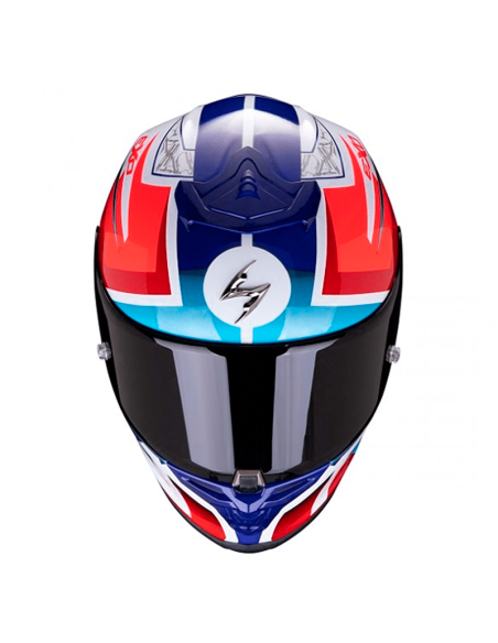 SCORPION EXO-R1 LUFT-STURZHELM WEISS / BLAU / ROT