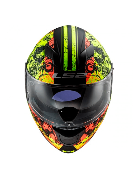 HELM LS2 FF320 STREAM EVO THRONE MATT SCHWARZ / H-V GELB