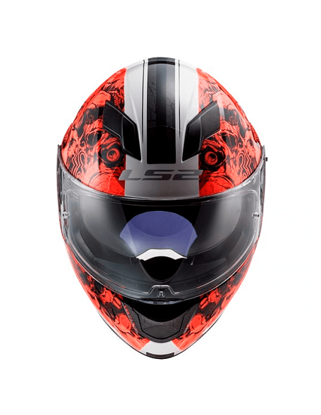 CASCO LS2 FF320 STREAM EVO THRONE BLANCO / NARANJA
