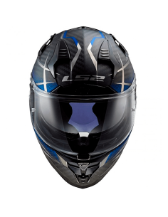 HELM LS2 FF327 CARBON CHALLENGER KONIC CARBON MATT / BLAU 2
