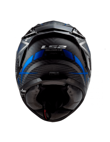 HELM LS2 FF327 CARBON CHALLENGER KONIC CARBON MATT / BLAU