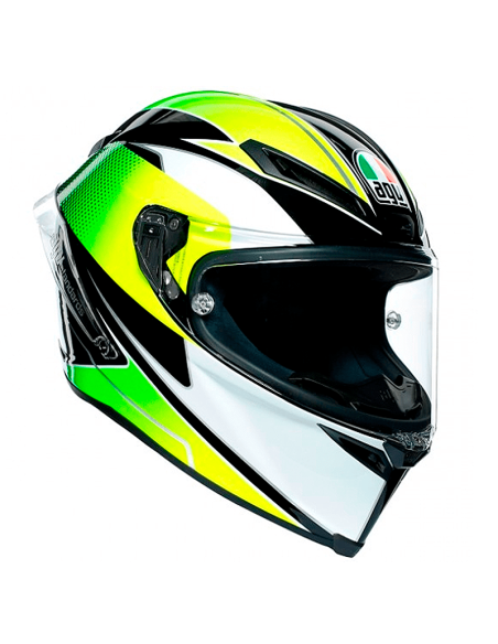CASCO AGV CORSA R SUPERSPORT NEGRO / BLANCO / LIMA