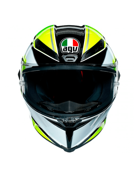 CASCO AGV CORSA R SUPERSPORT NEGRO / BLANCO / LIMA