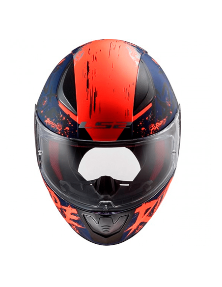 CASCO LS2 FF353 RAPID NAUGHTY AZUL MATE / NARANJA FLUOR