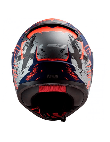 CASCO LS2 FF353 RAPID NAUGHTY AZUL MATE / NARANJA FLUOR