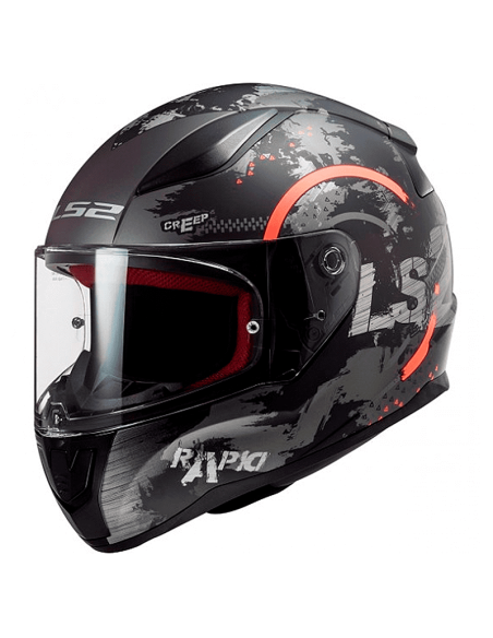 HELM LS2 FF353 RAPID CIRCLE TITAN MATTE MATT ORANGE FLUOR