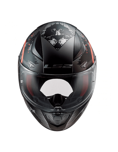 HELM LS2 FF353 RAPID CIRCLE TITAN MATTE MATT ORANGE FLUOR