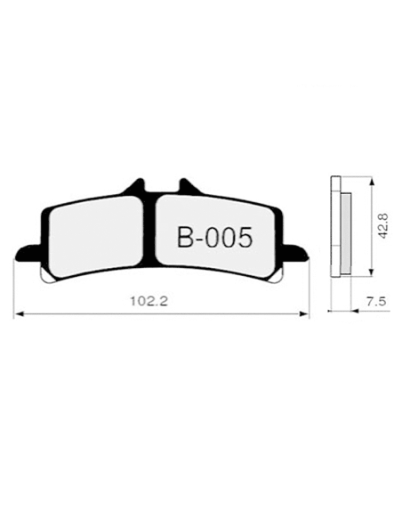 Bremsbeläge ZCOO B005 EX (RACE) für Zangen BREMBO M40, M50, GP4-MS, GP4-RS, GP4-RX