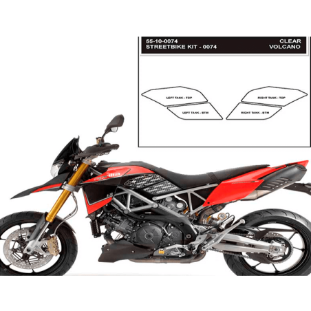 STOMPGRIP Vulkan Klebemittel Anti-Rutsch-Tank für Motorrad APRILIA DORSODURO 1200-750 2011-12
