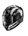 HELM SHARK SPARTAN 1.2 REPLICA LORENZO CATALUNYA GP 2018 SCHWARZ / WEISS / GLITTER