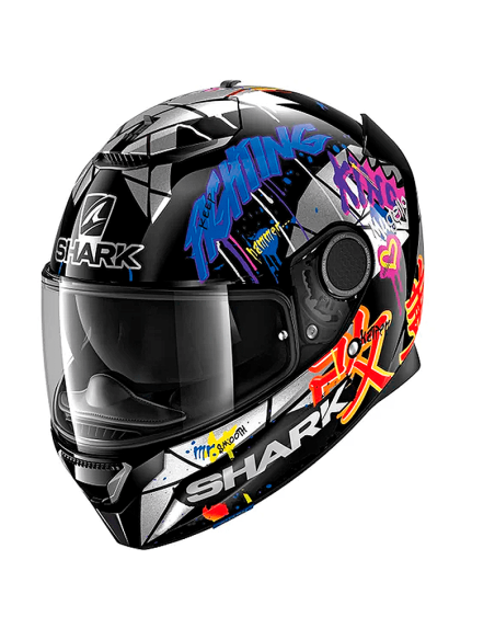 CASCO SHARK SPARTAN 1.2 REPLICA LORENZO CATALUNYA GP 2018 BLACK / RED / GLITTER