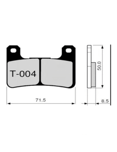 Pastillas de freno ZCOO T004 EX (RACE)