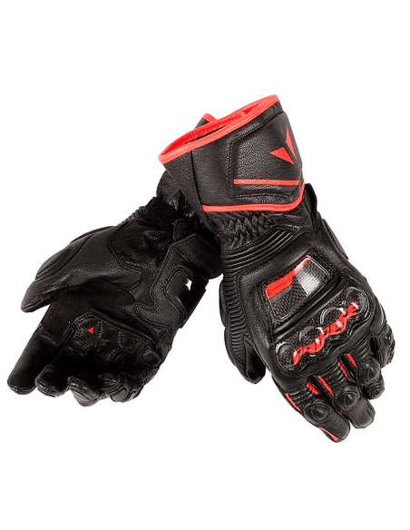 GUANTES DAINESE DRUID D1 LARGO NEGRO / ROJO FLUO