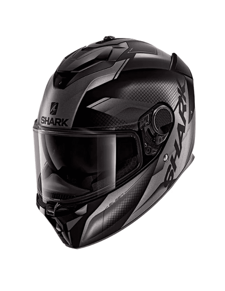 CASCO SHARK SPARTAN GT ELGEN MATE NEGRO / ANTRACITA / ANTRACITA
