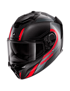 HELM SHARK SPARTAN GT CARBON TRACKER CARBON / ANTHRAZIT / ROT