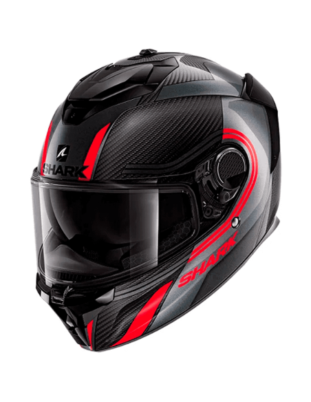 CASCO SHARK SPARTAN GT CARBON TRACKER CARBONO / ANTRACITA / ROJO