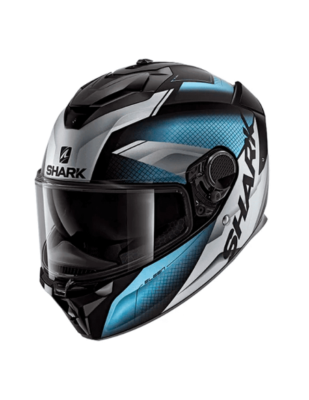 CASCO SHARK SPARTAN GT ELGEN MATE NEGRO / PLATA / PLATA
