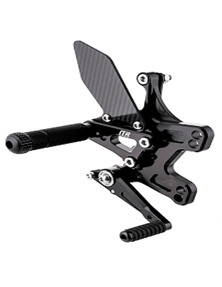 ESTRIBERAS MULTI REGULABLES - KAWASAKI ZX10R 2016-18 - NEGRO
