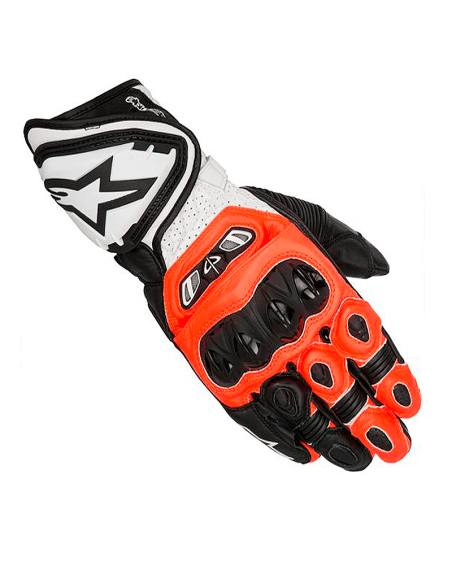 GUANTES ALPINESTARS GP TECH NEGRO / ROJO FLUO / BLANCO